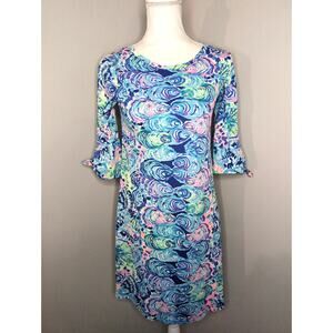 Lilly Pulitzer Preston Dress XS Ocean Commotion Colorful Resort Shift